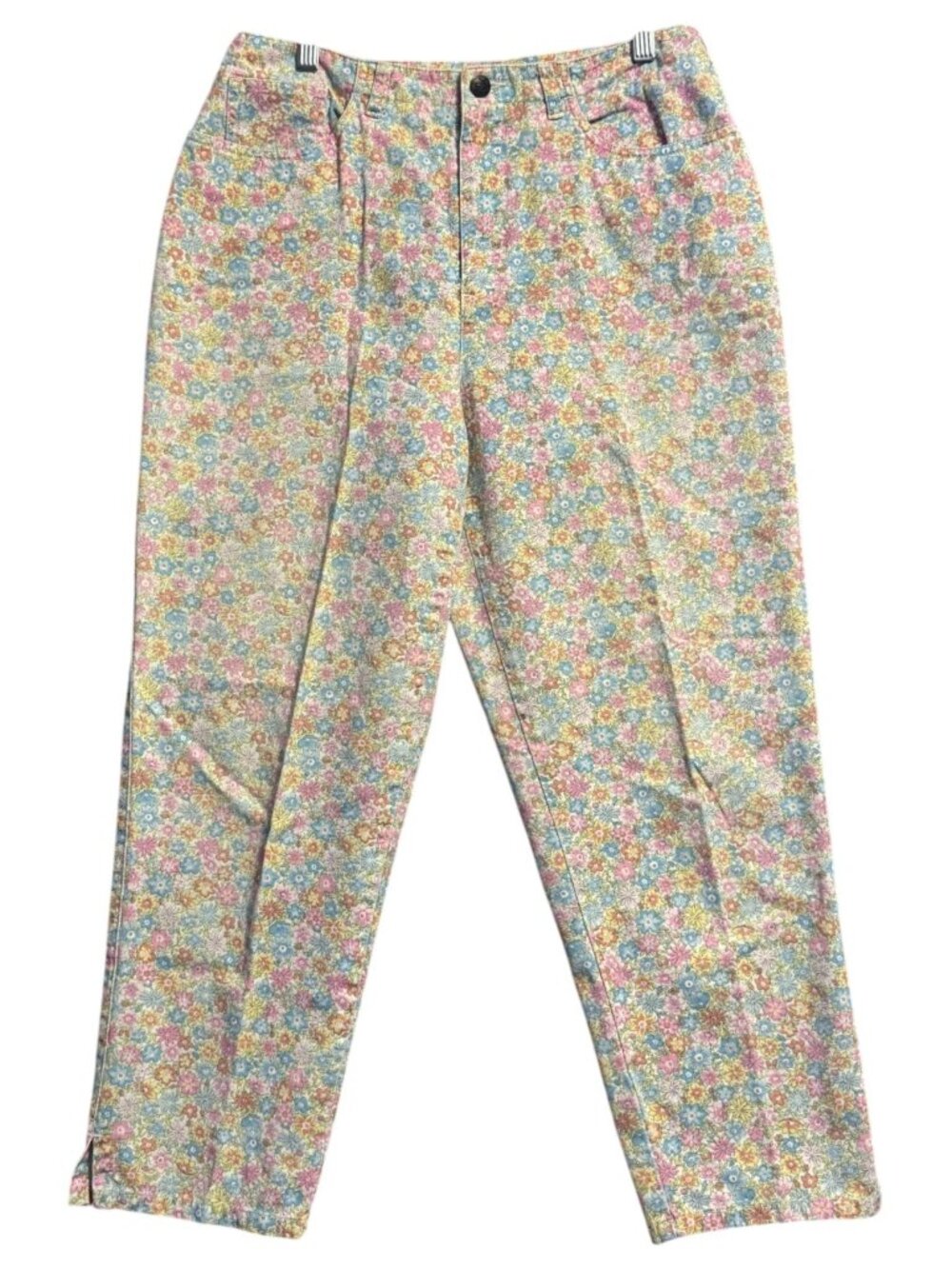 Talbots Floral Pants 100% Cotton Size 10